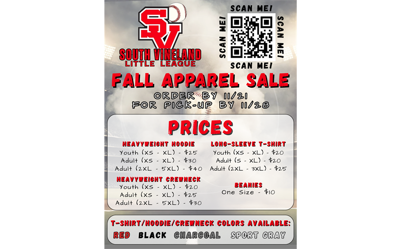 SVLL Fall Apparel Sale